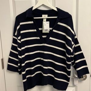 H&M Striped Sweater size M NWT
